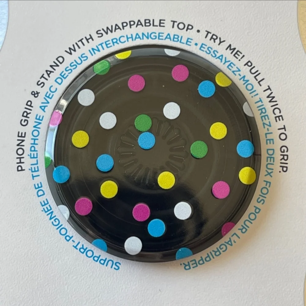 Popsocket - Translucent Black Disco Dots